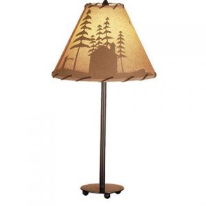 Glenn 23.5 Inch H Cabin In The Woods Accent Lamp