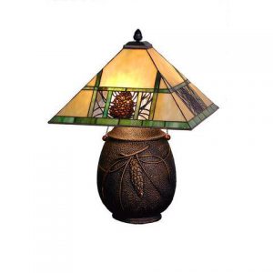 Art Deco Nature Pine Cone Table Lamp