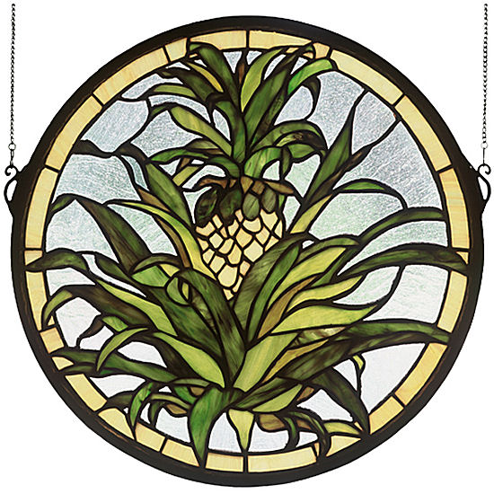 Pineapple Stained Glass Window Ceiling Hanging Ornaments By Glenn Tiffany
