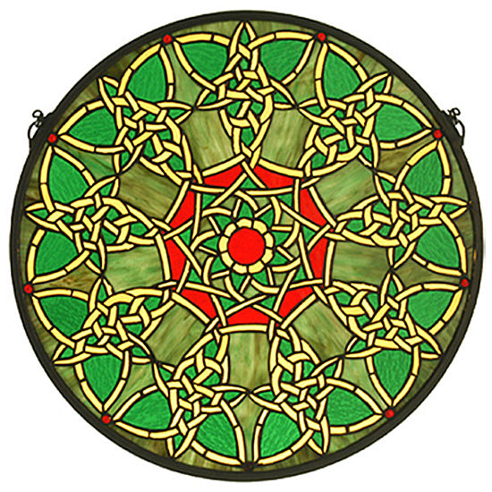 Celtic Stained Glass Windows - Celtic Knot Stained Glass - Round Window