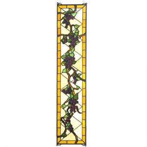 Art Shop - 8"W X 36"H Jeweled Grape Tiffany Style Stained Glass Window
