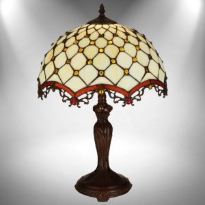 Amber Jeweled Stained Glass Table Lamp Lighting ideas for Home Decor