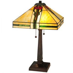 Art Deco Flower Lamp Stained Glass Lamp Art Glass Shades