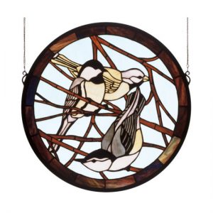 Bird Stained Glass Window Hanging Tiffany Style Home Decor