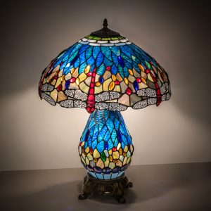 Dragonfly Table Lamp With Lighted Base
