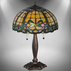 Dragonfly Yellow Glass Shade Table Lamp Glenn Stained Glass