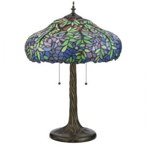Duffner & Kimberly Floral Lamp With Shade Tiffany Style Lighting Decor