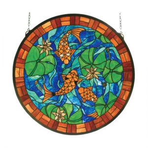 Fish Stained Glass Window Design Tiffany Style Mosaic