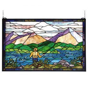 Fly Fishing Stained Glass Glenn Window Hangings Home Decor Art