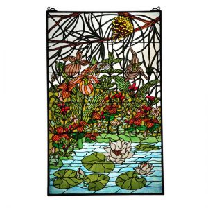 Forest Lily Pond Stained Glass Window Tiffany Style Decorations