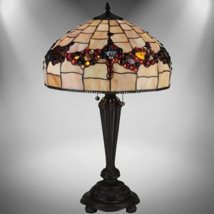 Glenn Stained Glass Grape Lamp Home Decor Table Lighting