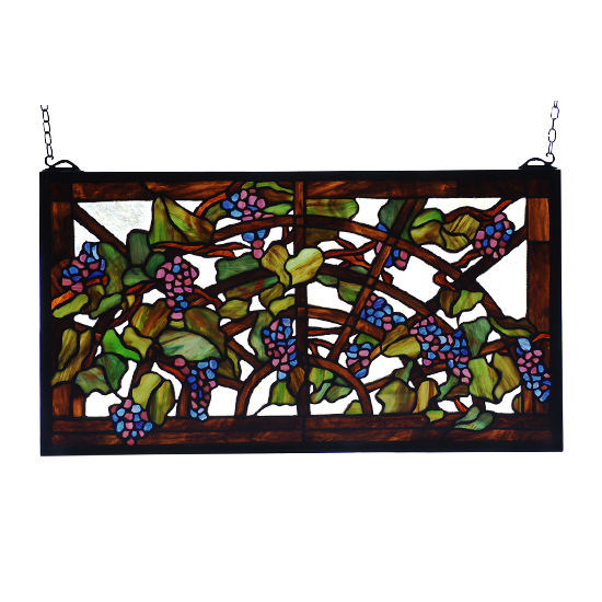 Grape Arbor Stained Glass Windows Design Tiffany Style Mosaic