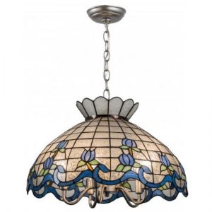 Hanging Lights For Kitchen Blue Rose Tiffany Style Stained Glass Lighting
