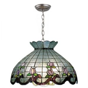Hanging Lights For Kitchen Burgundy Rose Tiffany Style Stained Glass