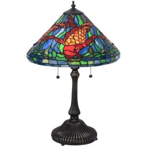 Koi Fish Lamp Tiffany Style Stained Art Glass Shades