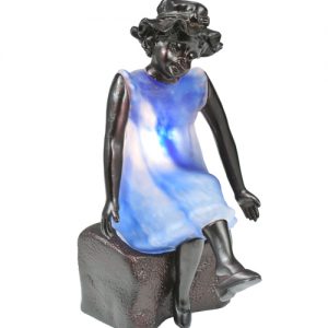 Lady Brass Figurine Lamp Children's Bedside Table Light