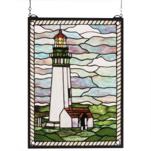 Lighthouse Stained Glass Windows Design Tiffany Style Mosaic