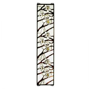 Magnolia Hanging Window Panel Tiffany Style Stained Glass Mosaic