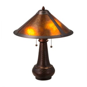 Mica Shade Table Lamps Rustic Home Decor for Living Room or Office