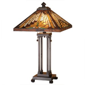 Native American Table Lamps Tiffany Style Stained Art Glass Shades