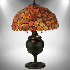 Natural Stone Orange Table Lamp Lighting for Home Decorations