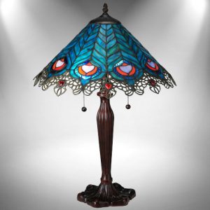 Peacock Feather Stained Glass Table Lamp Lighting ideas for Home Decor