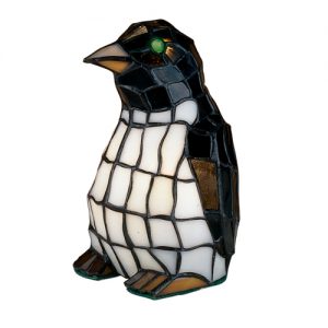 Penguin Lamp Stained Glass Decor Small Table Lighting for Home Decor