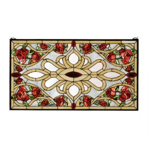 Rose Wall Decorations Stained Glass Windows Tiffany Style Mosaic