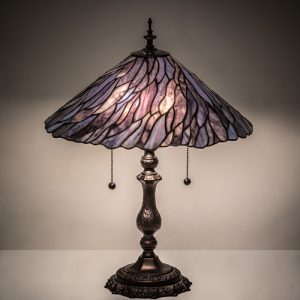 Small Purple Glass Table Lamp Table Lighting for Home Decor