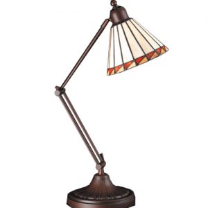 Swing Arm Small Lamp For Desk Stained Glass Lighting