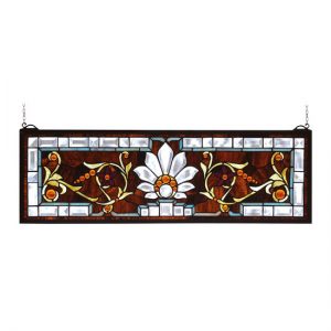 Victorian Hanging Transom Window Stained Glass Hanging Window Panel