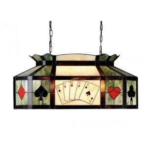 Poker Table Lighting Fixture Glenn Stained Glass Tiffany Style